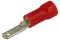 Connector; 2,8x0,8mm; flat male; insulated; KPIM28R; red; straight; for cable; 0,5÷1,5mm2; tinned; crimped; 1 way; SGE