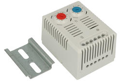Bimetallic temperature controller; CL-TMOZ-71-F; 250V; AC; 10A; -20÷80°C; mechanical NC; mechanical NO; Assmann; RoHS; bimetallic; 0÷60°C; DIN rail mounted