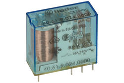 Relay; electromagnetic miniature; 40.61.9.024.0000; 24V; DC; SPDT; 16A; 250V AC; PCB trough hole; for socket; Finder; RoHS