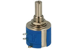 Potentiometer; helipot; shaft; multi turns; POT2218M-10K; 10kohm; linear; 5%; 2W; axis diam.6,00mm; 13mm; metal; smooth; 10; wire-wound; solder; SR Passives; RoHS