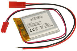 Rechargeable battery; Li-Po; 883440; 3,7V; 1200mAh; 8,8x34x40mm; PCM protection; connector + socket 2,54*2pins; AKYGA; RoHS