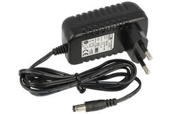 Power Supply; plug; EB1212; 12V DC; 1A; 12W; straight 2,1/5,5mm; black; 90÷264V AC; MW Power