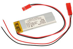 Rechargeable battery; Li-Po; 502060; 3,7V; 510mAh; 5x20x60mm; PCM protection; connector + socket 2,54*2pins; AKYGA; RoHS