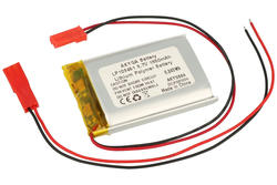 Rechargeable battery; Li-Po; 103451; 3,7V; 1850mAh; 10x34x51mm; PCM protection; connector + socket 2,54*2pins; AKYGA; RoHS