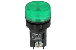Kontrolka; GB2-EV163; 22mm; podświetlenie neonówka 250V; zielony; śrubowe; czarny; 40mm; Greegoo; RoHS