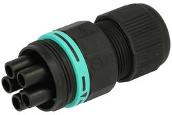 Connector; Teetube; THB.387.B5A; 5 ways; straight; screw; 0,25÷1,5mm2; 12mm; for cable; screwed; IP68; 17,5A; 400V; Techno; RoHS