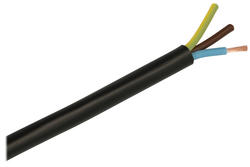Wire; mains; H03VV-F (OMYo); 3x1,00mm2; stranded; Cu; black; round; PVC; 5,9mm; 300/300V; Elektrokabel; RoHS
