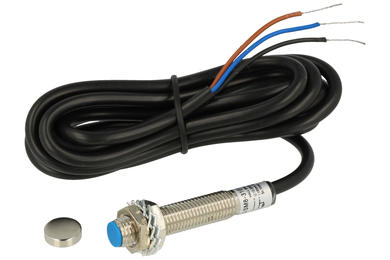 Sensor; Hall-effect; proximity; SM8-31010PB; PNP; NC; fi 8mm; 10mm; 5÷24V; DC; cylindrical metal; flush type; with 2m cable; π pi-El; RoHS