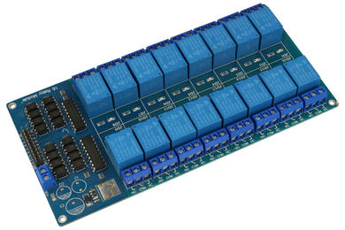 Extension module; relay; MP-16K; 5V; 10A; 250V; 16 czannels; pin strips; screw