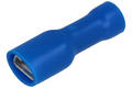 Connector; 4,8x0,8mm; flat female; whole insulated; KFIB48X08; blue; straight; for cable; 1,5÷2,5mm2; crimped; 1 way; SGE