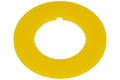 Warning circle; T14-2240; yellow; plastic; fi 22/40mm; 22mm panel mount; Onpow; RoHS