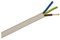 Wire; mains; H03VV-F (OMYo); 3x1,00mm2; stranded; Cu; white; round; PVC; 5,9mm; 300/300V; Elektrokabel; RoHS