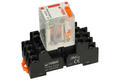 Relay socket; GS4; DIN rail type; panel mounted; black; without clamp; Relpol; RoHS; Compatible with relays: AZ165; R4
