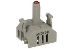 LED module; T10-R/24V; 20mA; 24V AC; grey; plastic; LED 24V backlight; red; LAS0-A1Y 22mm panel mount; Onpow; RoHS