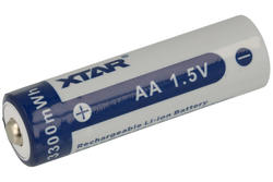 Rechargeable battery; Li-Ion; AA/R6; 1,5V; 2000mAh; fi 14,5x50,5mm; 2 pins; Xtar; R6 AA