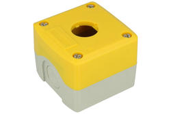 Control box; GB5K01; yellow-grey; plastic; single; 68x68x52mm; 22mm panel mount; Greegoo; RoHS