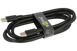 Cable; USB; K66318; 2x USB-C plug; 1m; black; round; PVC; Goobay; RoHS
