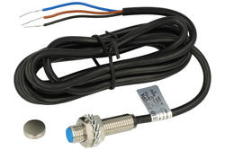 Sensor; Hall-effect; proximity; SM8-31010PA; PNP; NO; fi 8mm; 10mm; 5÷24V; DC; cylindrical metal; flush type; with 2m cable; π pi-El; RoHS