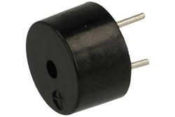 Electromagnetic buzzer; HC09; 85 dB (d=0,1m); 2÷5V; <80mA; dia. 9mm; 2,73kHz; through hole (THT); 4; without generator; pins; 4mm