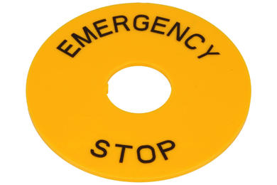 Tabliczka ostrzegawcza; T14-2275; żółty; plastik; fi 22/75mm; panelowe 22mm; Onpow; RoHS