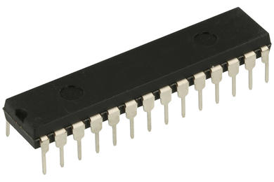 Microcontroller; ATMega8A-PU; DIP28; through hole (THT); Atmel; RoHS