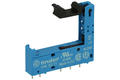 Relay socket; F93.11; PCB trough hole; blue; with clamp; Finder; RoHS; Compatible with relays: 34