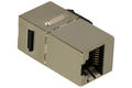 Adapter socket / socket; Keystone; Ks-RJ45X2-6; RJ45 cat 6; for panel; latch; straight; silver; Goobay; RoHS
