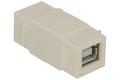 Adapter gniazdo / gniazdo; Keystone; Ks-USBX2-A/B; USB typ B; USB typ A; na panel; zatrzaskowe; proste; biały; Goobay; RoHS