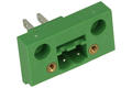 Terminal block; KLS2-EDGM-5.08-02P-4; 2 ways; R=5,08mm; 17,4mm; 15A; 300V; for panel; straight; bolted; closed; solder; green; KLS; RoHS