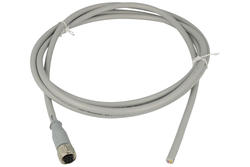 Socket; 43-10072; M12-8p; 8 ways; straight; with 2m cable; 0,5mm2; 4-8mm; grey; IP67; 2A; 30V; Conec; RoHS