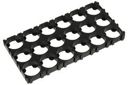 Battery holder; 6x3; 18x18650; container; black; 18650