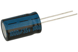 Capacitor; electrolytic; 1000uF; 35V; TK; TKP102M1VJ21M; diam.12,5x21mm; 5mm; through-hole (THT); tape; Jamicon; RoHS