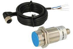 Sensor; inductive; LM30-33016PCT-L; PNP; NO/NC; 16mm; 10÷30V; DC; 200mA; cylindrical metal; fi 30mm; 68mm; flush type; M12-4p connector; Greegoo; RoHS