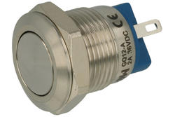 Przełącznik; przyciskowy; GQ12AF-10/J/S; OFF-(ON); 1 tor; bez podświetlenia; ring; monostabilny; na panel; 2A; 36V DC; 12mm; IP67; Onpow; RoHS