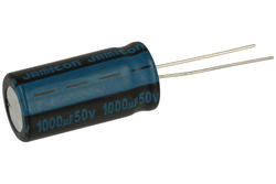 Kondensator; elektrolityczny; 1000uF; 50V; TK; JTK108M050S1GMK25L; fi 12,5x25mm; 5mm; przewlekany (THT); luzem; Jamicon; RoHS