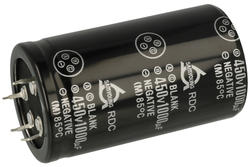 Capacitor; 4-pin; SNAP-IN; electrolytic; 1000uF; 450V; RDC; RDC450VN4T1000M40x70; 20%; fi 40x71mm; through-hole (THT); bulk; -40...+85°C; 2000h; Samyoung; RoHS
