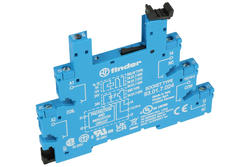 Relay socket; 93.01.7.024; DIN rail type; blue; Finder; RoHS; Compatible with relays: 34