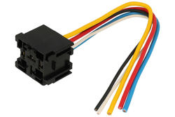Relay socket; NVF4; with cable; black; with connecting bracket; Martex; RoHS; Compatible with relays: NVF4