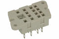 Relay socket; G4; panel mounted; white; without clamp; Relpol; RoHS; Compatible with relays: R4