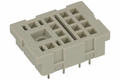 Relay socket; SU4-02; PCB trough hole; white; without clamp; Relpol; RoHS; Compatible with relays: R4