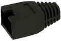 Plug cover; RJ45 8p8c; OBRJ45.1; for cable; straight; black