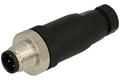 Plug; L-KLS15-M12 A-P104-PG7; M12-4p; 4 ways; straight; screw; 0,25mm2; for cable; black; IP67; 4A; 250V; KLS; RoHS