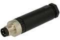 Plug; L-KLS15-M8 A-P1-3p; M8-3p; 3 ways; straight; screw; 0,25mm2; for cable; black; IP67; 4A; 60V; KLS; RoHS