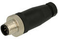 Plug; L-KLS15-M12 A-P105-PG7; M12-5p; 5 ways; straight; screw; 0,25mm2; for cable; black; IP67; 4A; 60V; KLS; RoHS