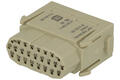 Socket; Han DD; 09140253101; 25 ways; polycarbonate; straight; for cable; crimped; 4A; 50V; white; Harting; RoHS
