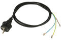 Cable; power supply; KZWP7/7; wires; CEE 7/7 straight plug; 1,4m; black; 3 cores; 0,75mm2; 10A; rubber; round; stranded; CCA