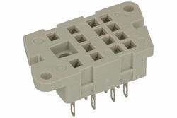 Relay socket; G4; panel mounted; white; without clamp; Relpol; RoHS; Compatible with relays: R4