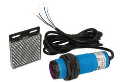 Sensor; photoelectric; G30-2B3JC; relay; NO/NC; mirror reflective type; 3m; 90÷250V; DC; 200mA; cylindrical plastic; fi 30mm; with 2m cable; Greegoo; RoHS