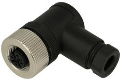 Socket; L-KLS15-M12 A-TR204-PG7; M12-4p; 4 ways; angled 90°; screw; 0,25mm2; for cable; black; IP67; 4A; 250V; KLS; RoHS