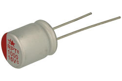 Capacitor; electrolytic; Low Impedance; polymer; 1000uF; 16V; RPT; RPT1C102M1012; 20%; fi 10x12mm; 3,5mm; through-hole (THT); bulk; -55...+105°C; 16mOhm; 2000h; Leaguer; RoHS